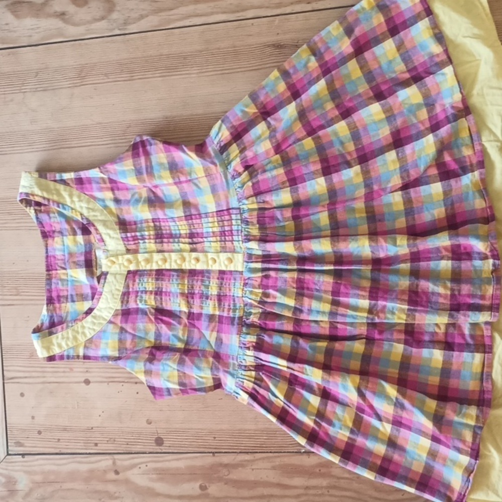 🔴 Pleated Rainbow Plaid Mini Dress